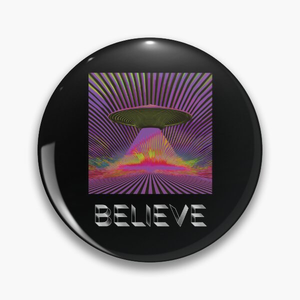 Item preview, Believe UFO Aliencore Psychedelic Optical Illusion Art – Atomic Pink designed and sold by ✨nightvrld.