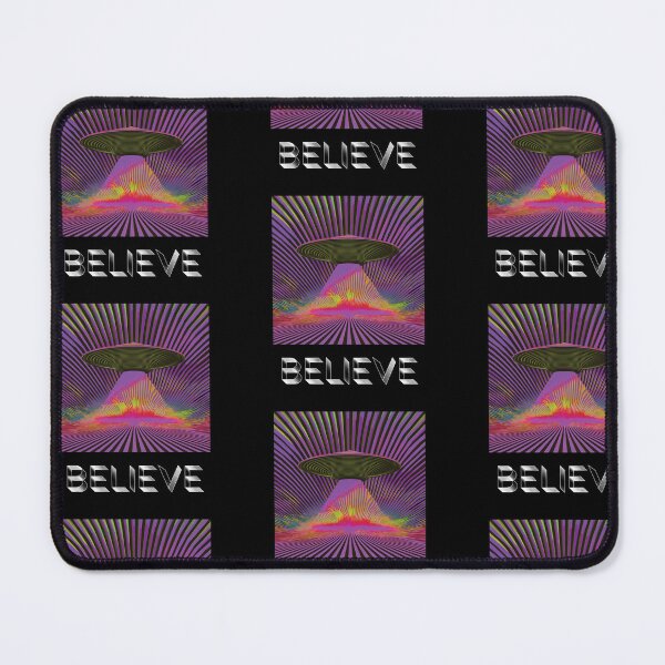 Item preview, Believe UFO Aliencore Psychedelic Optical Illusion Art – Atomic Pink designed and sold by ✨nightvrld.