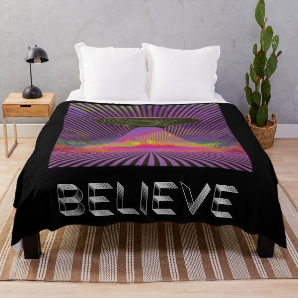 Item preview, Believe UFO Aliencore Psychedelic Optical Illusion Art – Atomic Pink designed and sold by ✨nightvrld.