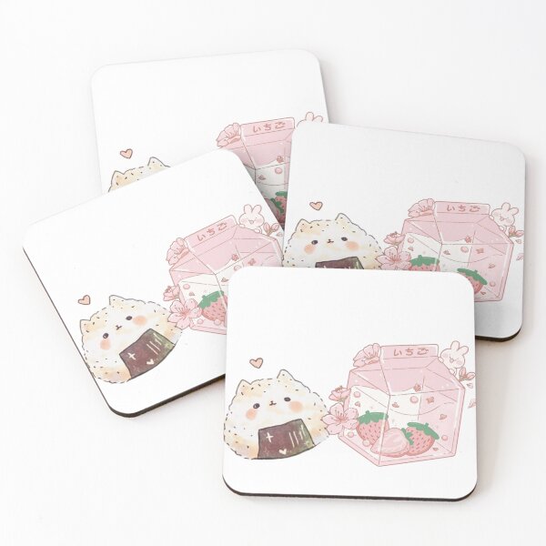 Item preview, Kawaii Strawberry Cat – Sweet Berry Picnic いちごねこ designed and sold by Valiabeth.