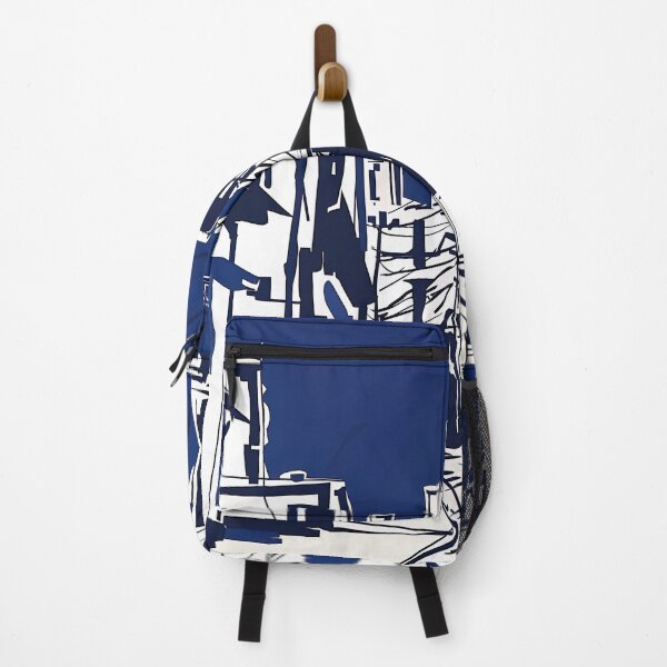 Item preview, Dalian, city - Blue Abstract Art designed and sold by shadow-bloom.