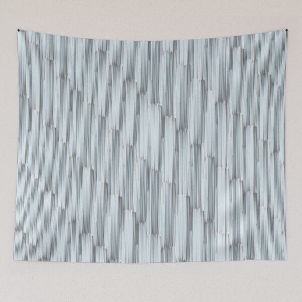 Item preview, earth stripes - Geomarks - blue designed and sold by Stephanie Fiona Design.