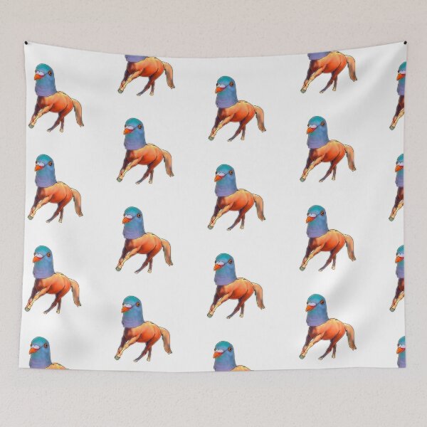 Item preview, Horse Wearing a pigeon Hat – animalzinhats designed and sold by Ashley’sAnimalz.