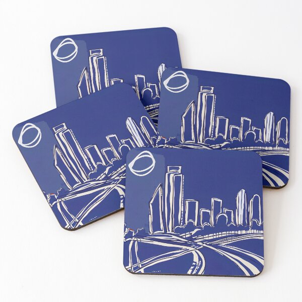 Item preview, Dallas, Texas, USA - Blue Abstract Art designed and sold by shadow-bloom.