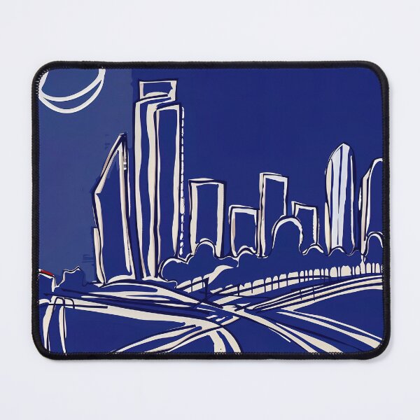 Item preview, Dallas, Texas, USA - Blue Abstract Art designed and sold by shadow-bloom.