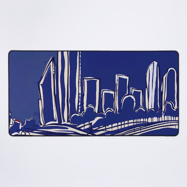 Item preview, Dallas, Texas, USA - Blue Abstract Art designed and sold by shadow-bloom.