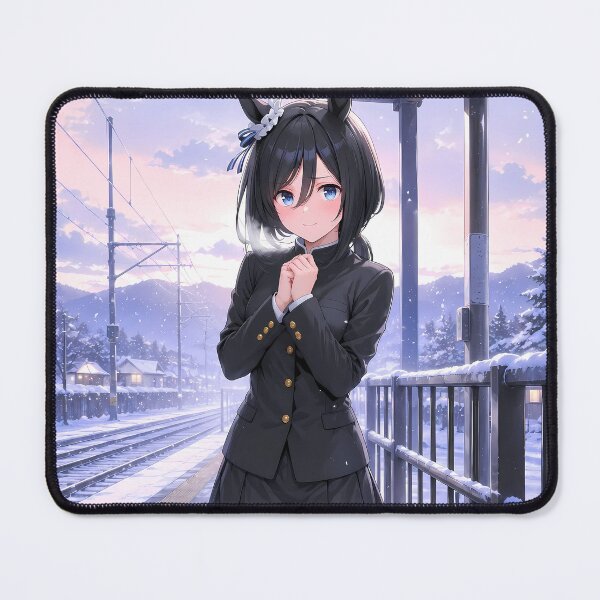 Item preview, Eishin Flash Uma Musume Snowy Station Morning designed and sold by mildaclairmo.