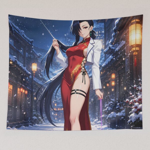 Item preview, Shenhua Black Lagoon Snowy Lantern Street designed and sold by mildaclairmo.