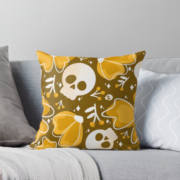 Item preview, Skulls and Stars in Wildflower Meadow in Brown designed and sold by studioaudrea.