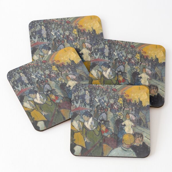 Aperçu de l'œuvre Tableau mural Van Gogh, reproduction d'une scène parisienne impressionniste, œuvre d'art représentant une foule dans une arène, pour les amateurs d'art créée et vendue par RickE.