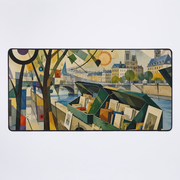 Item preview, Paris Seine River Wall Art – Geometric Paris Cityscape, French Travel Poster Decor designed and sold by GutyzDesignsES.