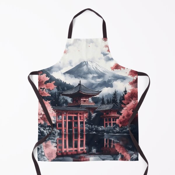 Item preview, Mount Fuji Sakura Lake Torii Gate Spring Serenity designed and sold by mildaclairmo.