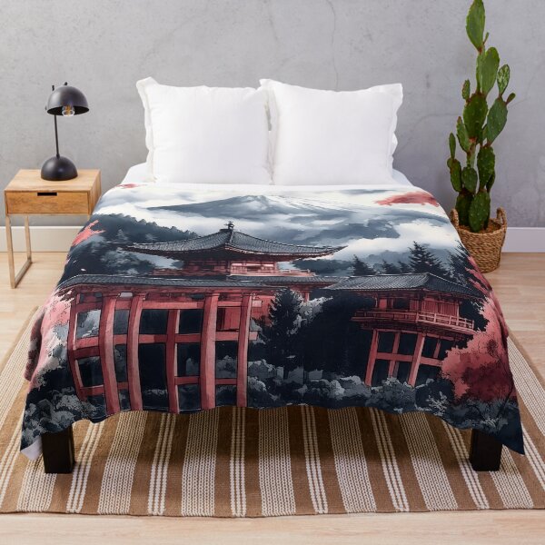 Item preview, Mount Fuji Sakura Lake Torii Gate Spring Serenity designed and sold by mildaclairmo.