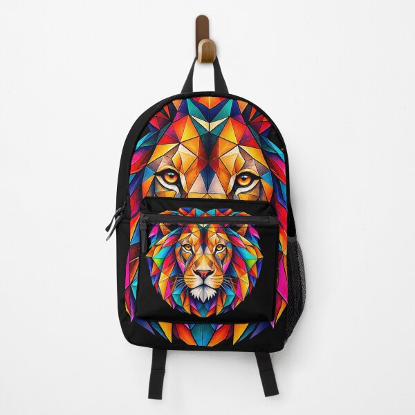 Item preview, Colorful Geometric Lion Art – Majestic Low Poly Animal Portrait for African Nature Lovers designed and sold by Geometric Art..