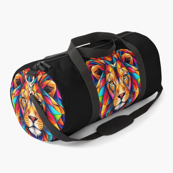 Item preview, Colorful Geometric Lion Art – Majestic Low Poly Animal Portrait for African Nature Lovers designed and sold by Geometric Art..