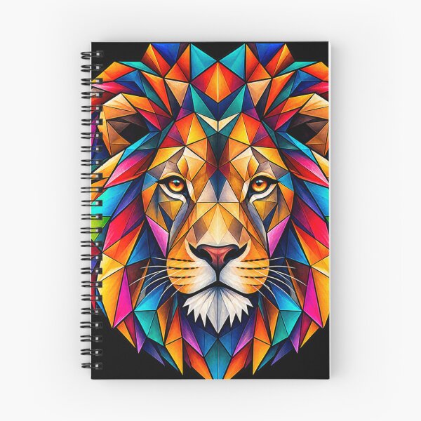 Item preview, Colorful Geometric Lion Art – Majestic Low Poly Animal Portrait for African Nature Lovers designed and sold by Geometric Art..