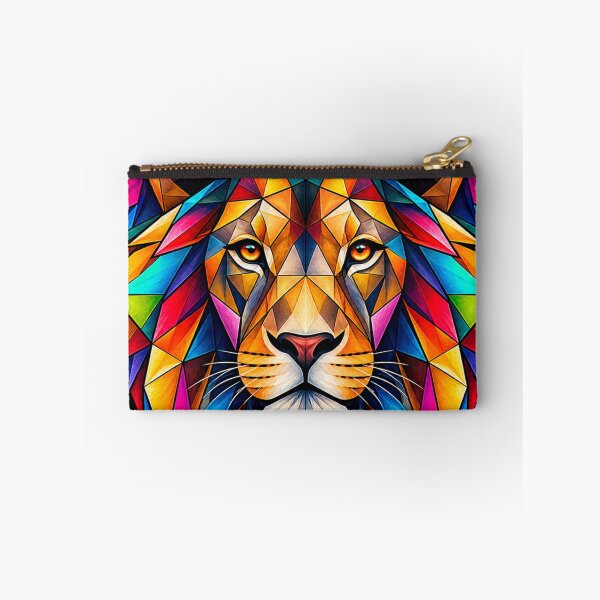 Item preview, Colorful Geometric Lion Art – Majestic Low Poly Animal Portrait for African Nature Lovers designed and sold by Geometric Art..