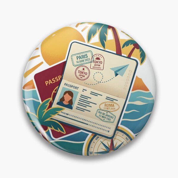 Item preview, World Traveler Passport Stamps T-Shirt designed and sold by Sezee.