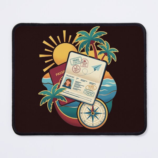 Item preview, World Traveler Passport Stamps T-Shirt designed and sold by Sezee.