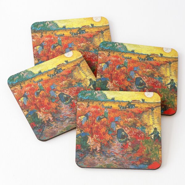 Item preview, Van Gogh Wall Art, Post-Impressionist Red Vineyard Landscape, Vintage Wine Country Decor for Art Lovers designed and sold by RickE.