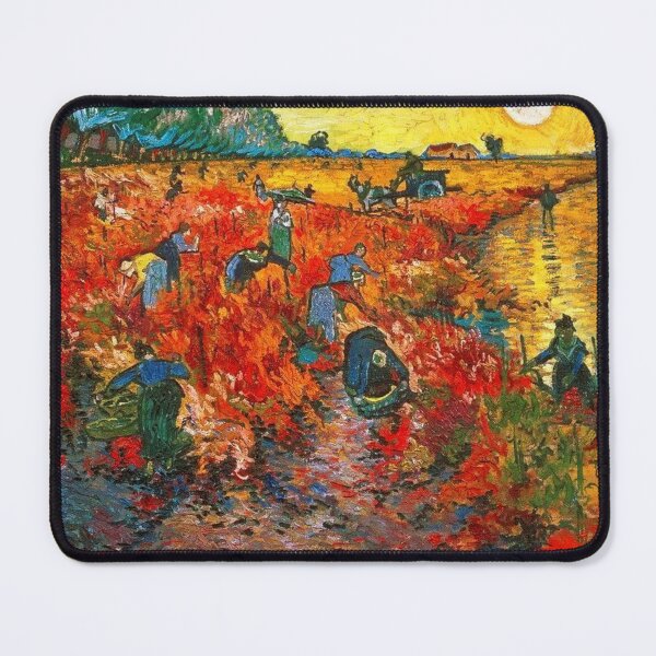 Item preview, Van Gogh Wall Art, Post-Impressionist Red Vineyard Landscape, Vintage Wine Country Decor for Art Lovers designed and sold by RickE.