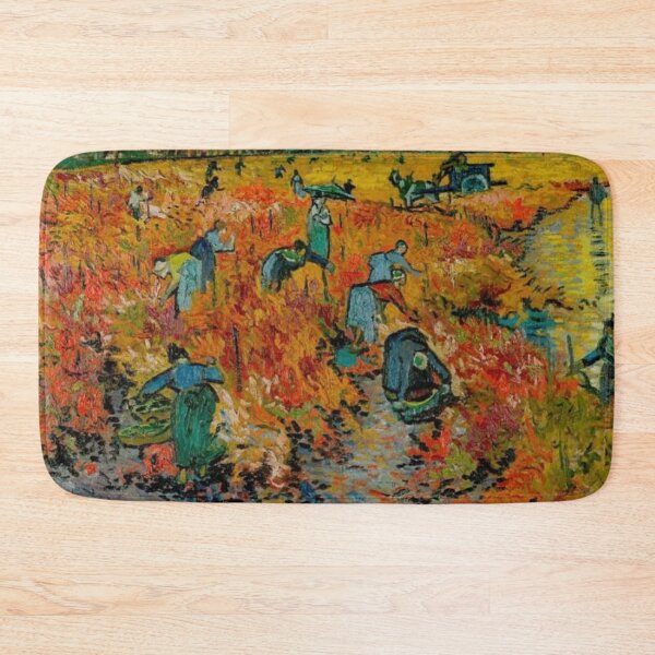 Item preview, Van Gogh Wall Art, Post-Impressionist Red Vineyard Landscape, Vintage Wine Country Decor for Art Lovers designed and sold by RickE.