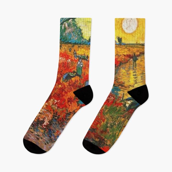 Item preview, Van Gogh Wall Art, Post-Impressionist Red Vineyard Landscape, Vintage Wine Country Decor for Art Lovers designed and sold by RickE.