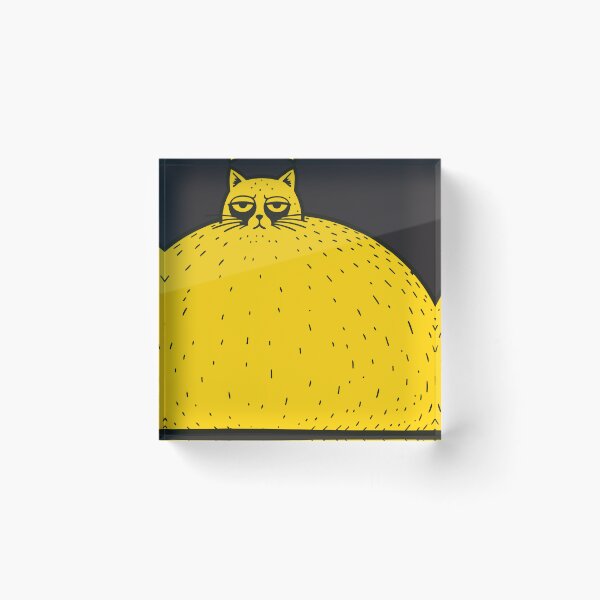 Item preview, Round Chubby Sleepy Cat Illustration designed and sold by Hostar2024.