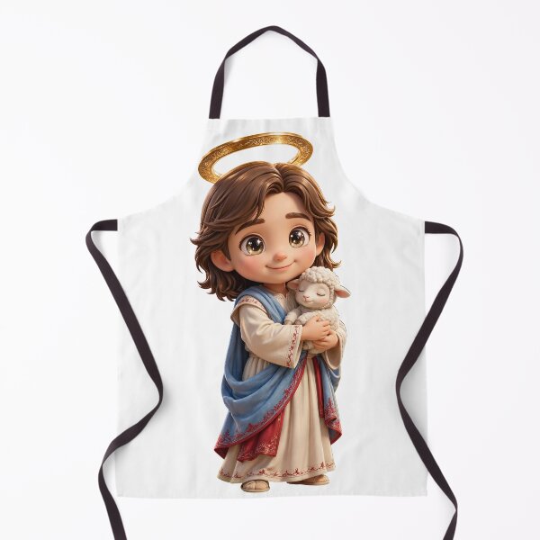 Item preview, Jesus the Good Shepherd and his baby lamb in Chibi Style designed and sold by NoticasDeFe.