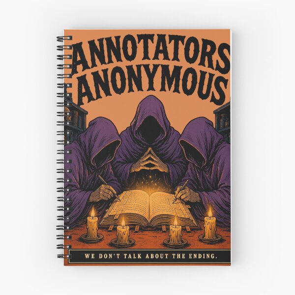Item preview, Annotators Anonymous Funny Booktok Book Annotator Dark Academia Cult Horror Poster Reader designed and sold by Velustro Shop.