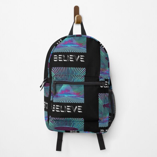Item preview, Believe UFO Aliencore Psychedelic Optical Illusion Art – Electric Teal designed and sold by ✨nightvrld.