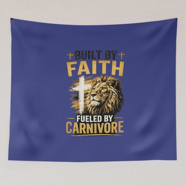 Item preview, BUILT BY FAITH FUELED BY CARNIVORE designed and sold by CarnivoreGifts.
