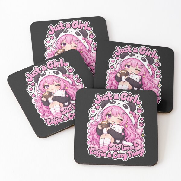 Item preview, Just a Girl Who Loves Coffee & Cozy Things designed and sold by Revyra Design .