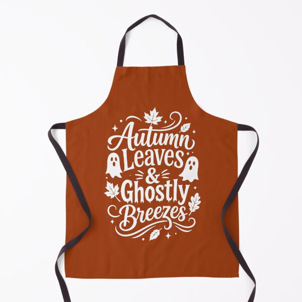 Item preview, Autumn Leaves & Ghostly Breezes – Cozy Fall Ghost Typography Design designed and sold by DesignHouse07.