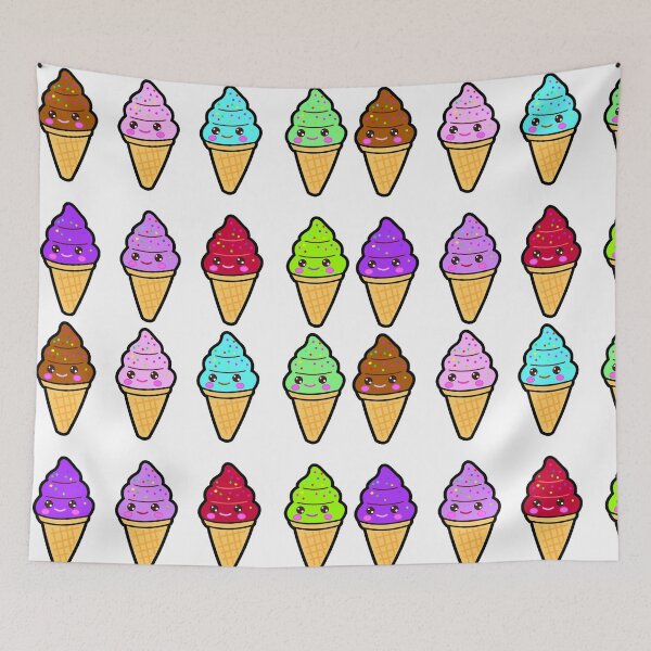 Item preview, Kawaii Ice Cream Colorful designed and sold by fantasmahappy.