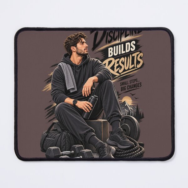 Item preview, Discipline Builds Results Gym Motivation designed and sold by JANAWIYSTUDIO.