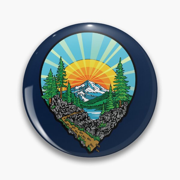 Item preview, Hiking Location Pin Mountain Trail Outdoor Adventure Nature Design designed and sold by Urban Muse And Sultry Hues.