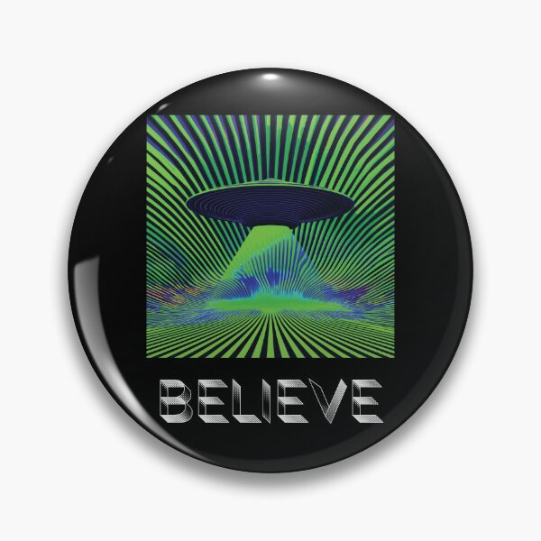 Item preview, Believe UFO Aliencore Psychedelic Optical Illusion Art – Alien Green designed and sold by ✨nightvrld.