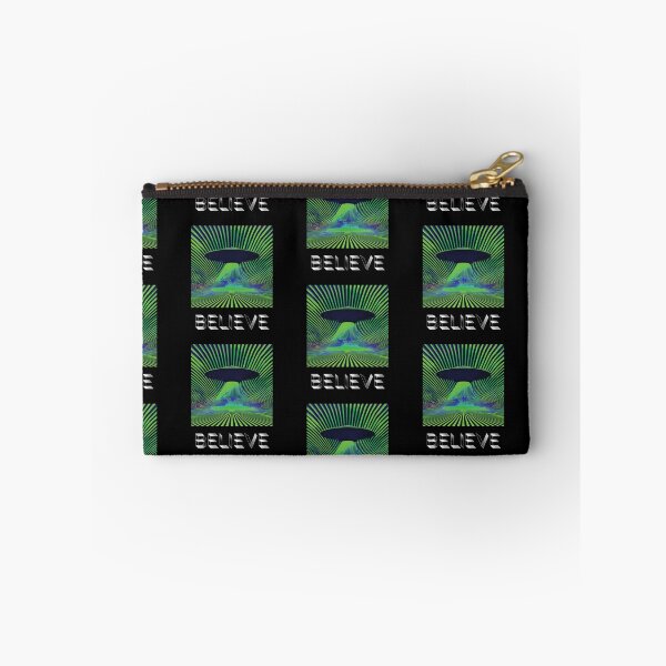 Item preview, Believe UFO Aliencore Psychedelic Optical Illusion Art – Alien Green designed and sold by ✨nightvrld.