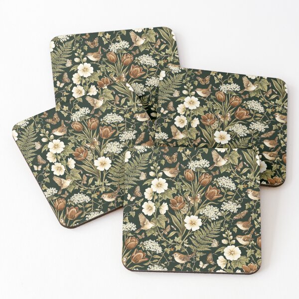 Item preview, Vintage Victorian Botanical Floral & Bird Pattern designed and sold by arteresting-art.
