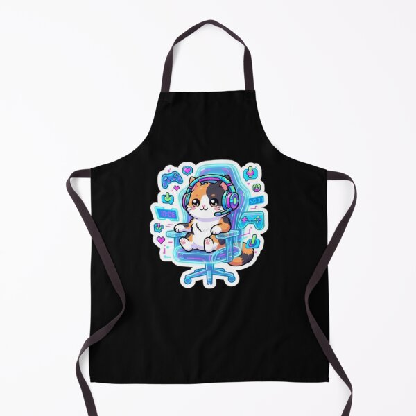 Item preview, Cute Calico Cat Gamer in Gaming Chair Art designed and sold by DailySparks.