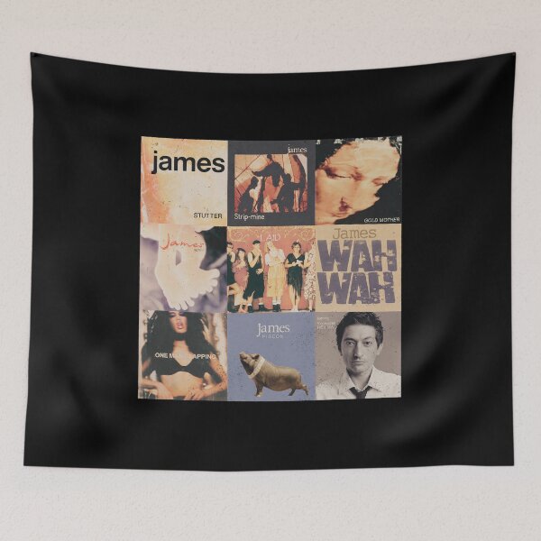 Item preview, James Band British Indie Rock Album Cover Collage designed and sold by Loopdrawings.