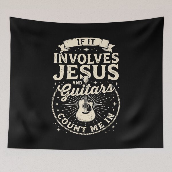 Item preview, If It Involves Jesus And Guitars Count Me In Christian Musician Guitar Player Faith designed and sold by Doodleoub.