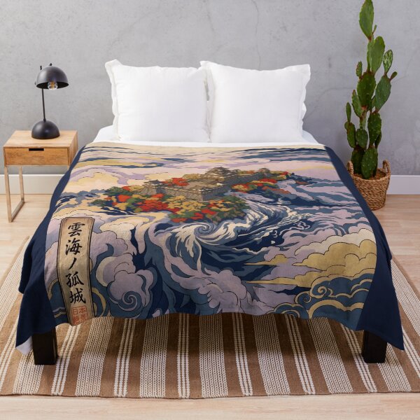 Item preview, Ukiyo-e Japanese Sky Castle Sea of Clouds designed and sold by conohitoAI-ArtGallery.