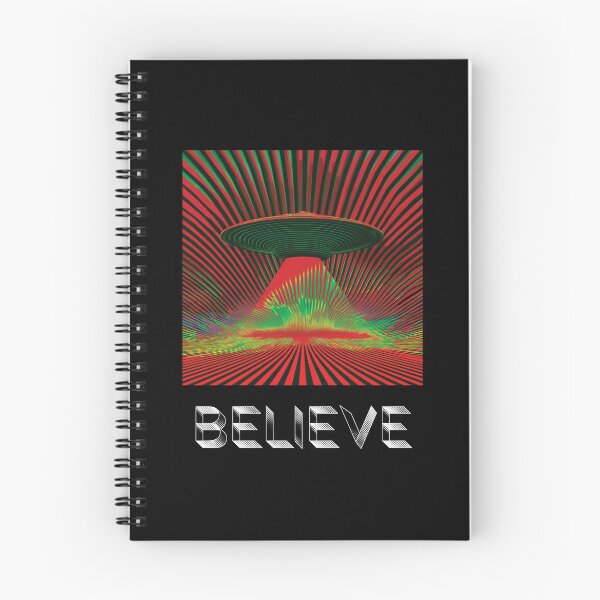 Item preview, Believe UFO Aliencore Psychedelic Optical Illusion Art – Cosmic Red designed and sold by ✨nightvrld.