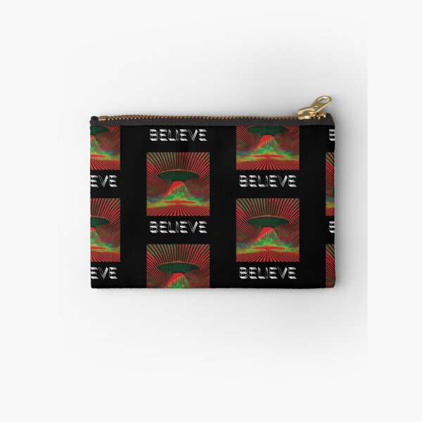 Item preview, Believe UFO Aliencore Psychedelic Optical Illusion Art – Cosmic Red designed and sold by ✨nightvrld.