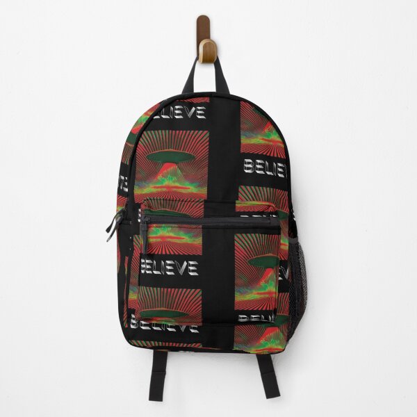 Item preview, Believe UFO Aliencore Psychedelic Optical Illusion Art – Cosmic Red designed and sold by ✨nightvrld.