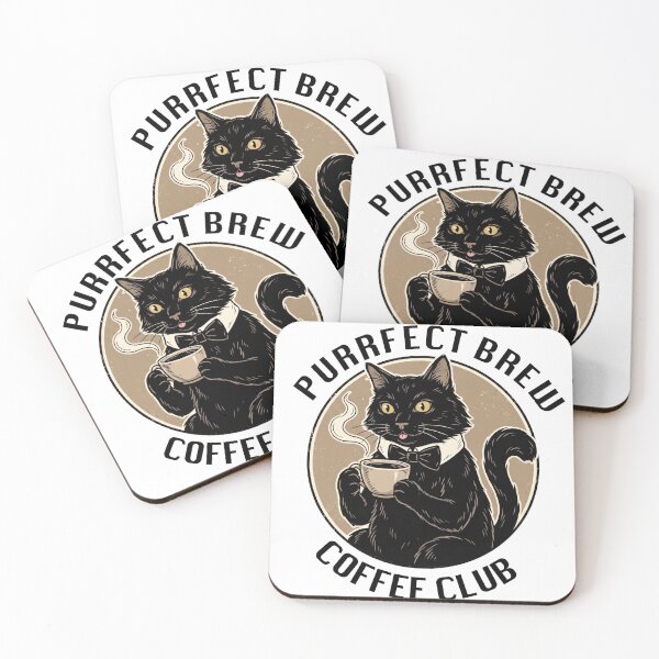 Item preview, Purrfect Brew Coffee Club Black Cat designed and sold by bydanijardim.