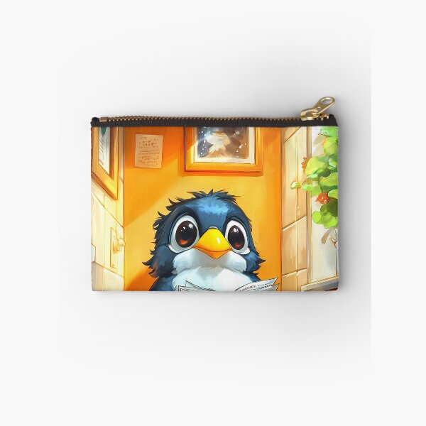 Item preview, Puffin Bathroom Newspaper Reader Cozy Cartoon Wildlife Humor designed and sold by mildaclairmo.