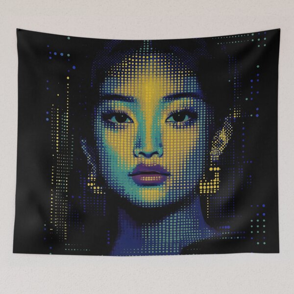 Item preview, Neon Pixel Asian Beauty designed and sold by ClubVacay.
